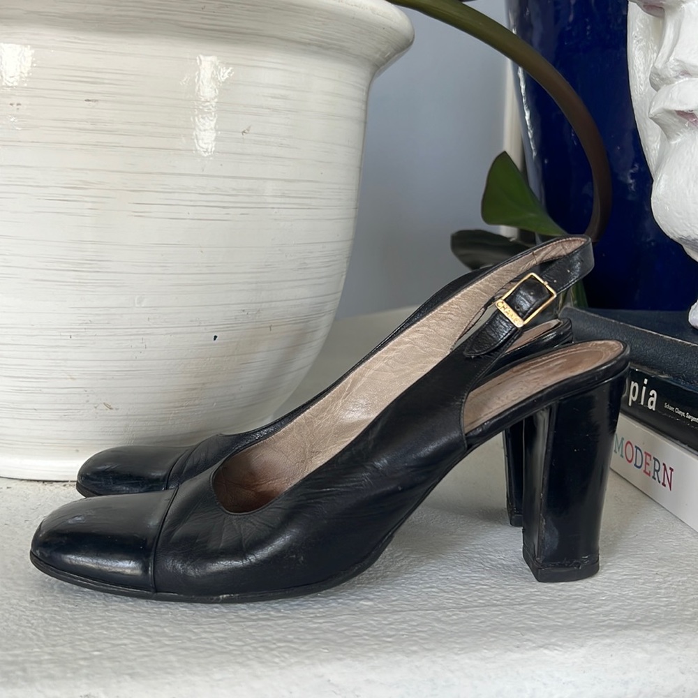 Chanel Slingback 3” heels, size 39